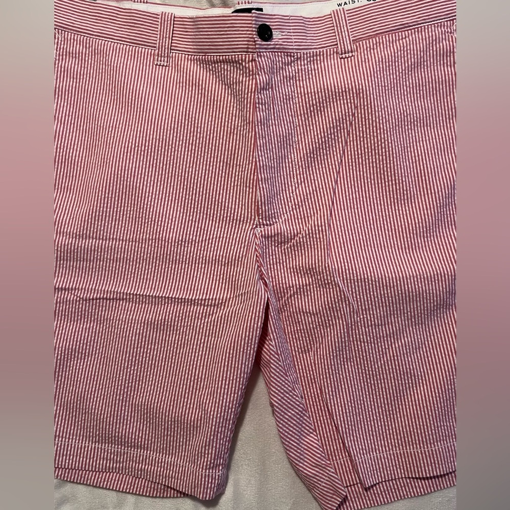 J Crew Red and White Striped Shorts